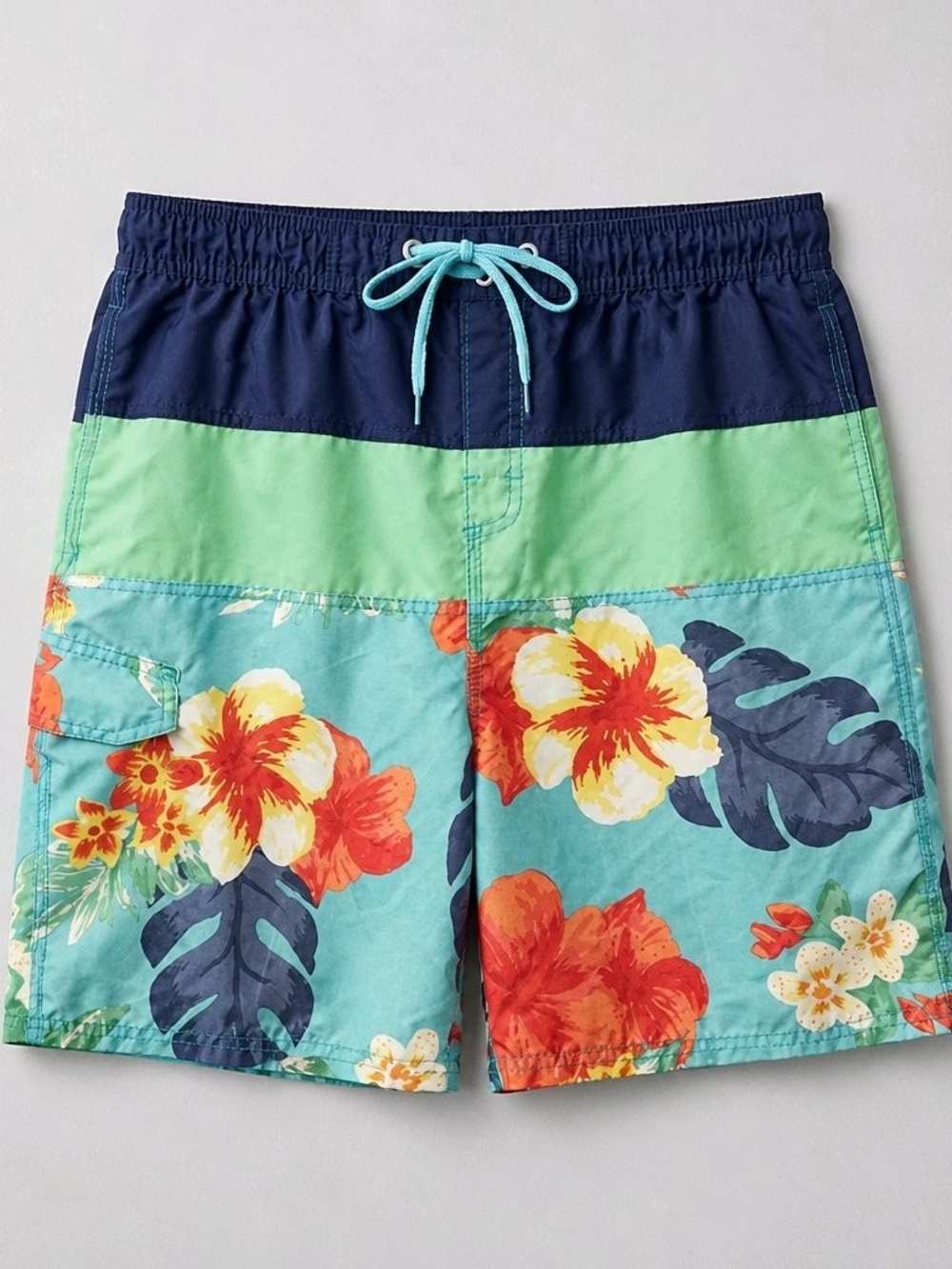 Kanu Surf Boys' Viper Quick Dry Swim Trunks in the Koloa Aqua colorway